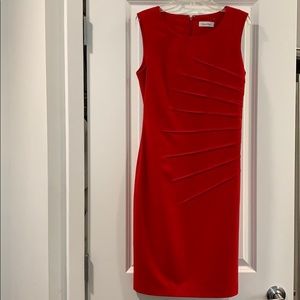 Calvin Klein Red Sheath Dress